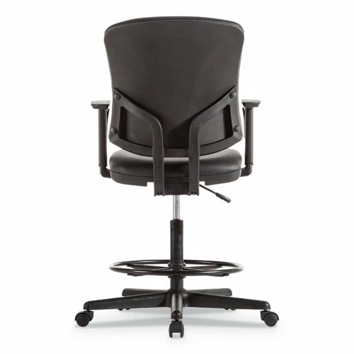 Alera® Alera Everyday Task Stool, Bonded Leather Seat/Back, Supports Up To 275 Lb, 20.9" To 29.6" Seat Height, Black - Image 4