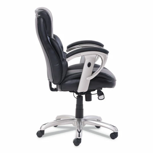 SertaPedic® Emerson Task Chair, Supports Up To 300 Lb, 18.75" To 21.75" Seat Height, Black Seat/Back, Silver Base - Image 3
