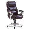 SertaPedic® Emerson Big And Tall Task Chair, Supports Up To 400 Lb, 19.5" To 22.5" Seat Height, Brown Seat/Back, Silver Base