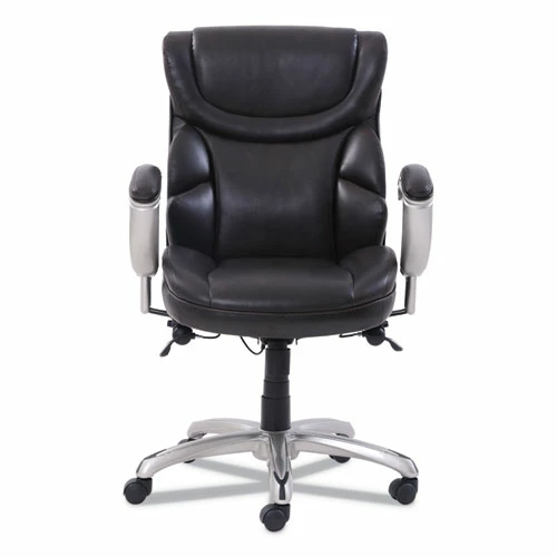 SertaPedic® Emerson Task Chair, Supports Up To 300 Lb, 18.75" To 21.75" Seat Height, Brown Seat/Back, Silver Base - Image 2
