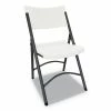 Alera® Premium Molded Resin Folding Chair, Supports Up To 250 Lb, 17.52" Seat Height, White Seat, White Back, Dark Gray Base