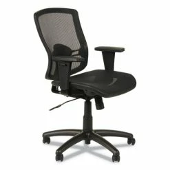 Alera® Alera Etros Series Suspension Mesh Mid-Back Synchro Tilt Chair, Supports Up To 275 Lb, 15.74" To 19.68" Seat Height, Black