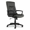 Alera® Alera YR Series Executive High-Back Swivel/Tilt Bonded Leather Chair, Supports 275 Lb, 17.71" To 21.65" Seat Height, Black