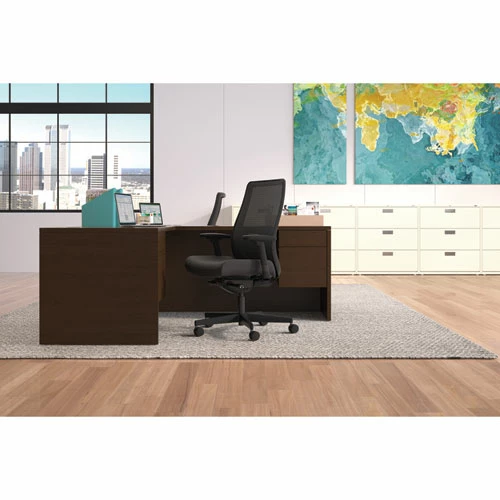 HON® Endorse Mesh Mid-Back Work Chair, Supports Up To 300 Lb, 17.5" To 21.75" Seat Height, Black - Image 2