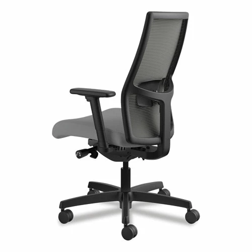 HON® Ignition 2.0 4-Way Stretch Mid-Back Mesh Task Chair, Supports 300 Lb, 17" To 21" Seat, Frost Seat, Charcoal Back, Black Base - Image 10