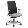 HON® Ignition 2.0 4-Way Stretch Mid-Back Mesh Task Chair, Supports 300 Lb, 17" To 21" Seat, Frost Seat, Black Back, Titanium Base