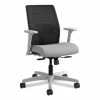 HON® Ignition 2.0 4-Way Stretch Low-Back Mesh Task Chair, Supports Up To 300 Lb, Frost Seat, Charcoal Back, Titanium Base
