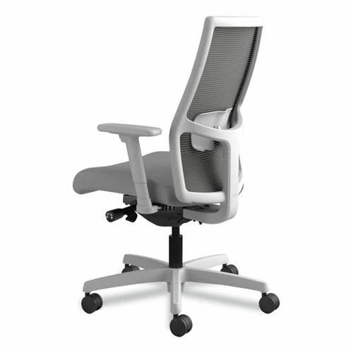 HON® Ignition 2.0 4-Way Stretch Mid-Back Mesh Task Chair, Supports Up To 300 Lb, Frost Seat, Charcoal Back, Titanium Base - Image 10