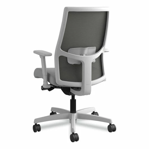 HON® Ignition 2.0 4-Way Stretch Mid-Back Mesh Task Chair, Supports Up To 300 Lb, Frost Seat, Charcoal Back, Titanium Base - Image 9