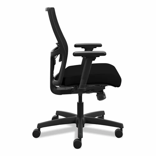 HON® Ignition 2.0 4-Way Stretch Low-Back Mesh Task Chair, Supports Up To 300 Lb, 16.75" To 21.25" Seat Height, Black - Image 3
