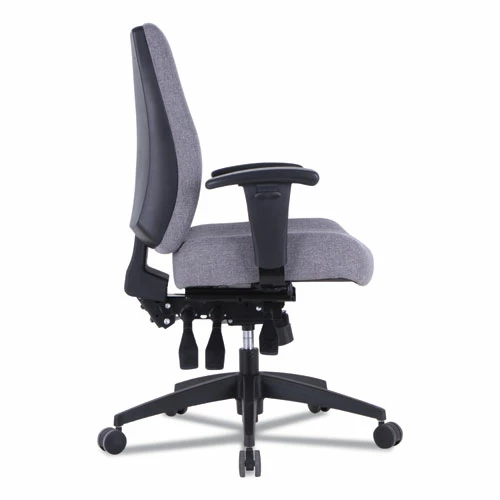 Alera® Alera Wrigley Series 24/7 High Performance Mid-Back Multifunction Task Chair, Supports Up To 275 Lb, Gray, Black Base - Image 3