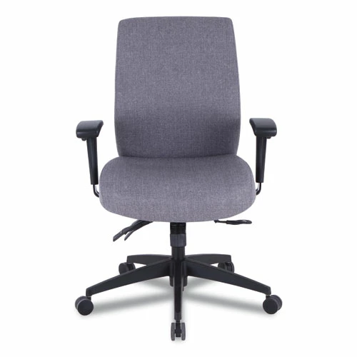 Alera® Alera Wrigley Series 24/7 High Performance Mid-Back Multifunction Task Chair, Supports Up To 275 Lb, Gray, Black Base - Image 2