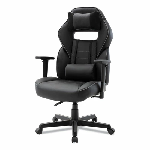 Alera® Racing Style Ergonomic Gaming Chair, Supports 275 Lb, 15.91" To 19.8" Seat Height, Black/Gray Trim Seat/Back, Black/Gray Base - Image 7