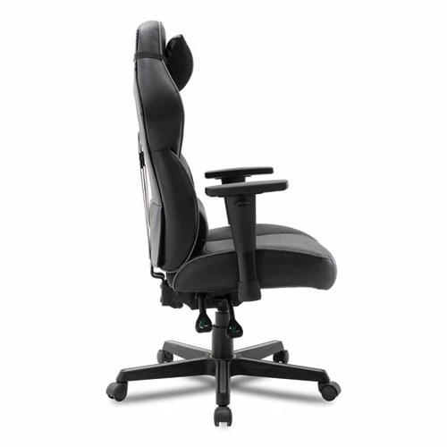 Alera® Racing Style Ergonomic Gaming Chair, Supports 275 Lb, 15.91" To 19.8" Seat Height, Black/Gray Trim Seat/Back, Black/Gray Base - Image 4