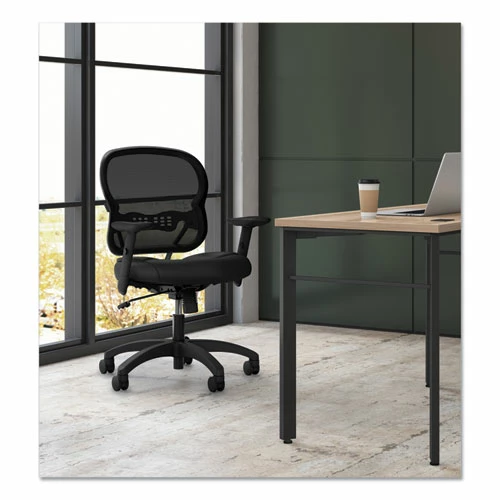 HON® Wave Mesh Mid-Back Task Chair, Supports Up To 250 Lb, 18" To 22.25" Seat Height, Black - Image 4