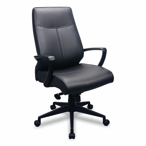 Tempur-Pedic® By Raynor 300 Leather High-Back Chair, Supports Up To 250 Lb, 19.57" To 22.56" Seat Height, Black - Image 2