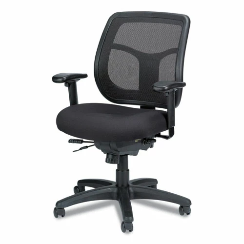 Eurotech Apollo Multi-Function Mesh Task Chair, Supports Up To 250 Lb, 18.9" To 22.4" Seat Height, Silver Seat/Back, Black Base - Image 2