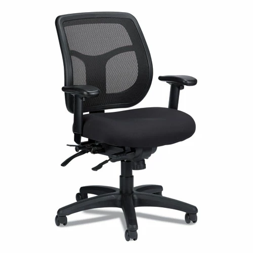 Eurotech Apollo Multi-Function Mesh Task Chair, Supports Up To 250 Lb, 18.9" To 22.4" Seat Height, Silver Seat/Back, Black Base - Image 3