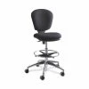 Safco® Metro Collection Extended-Height Chair, Supports Up To 250 Lb, 23" To 33" Seat Height, Black Seat/Back, Chrome Base