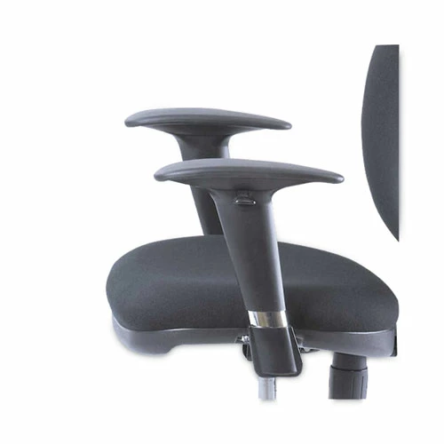 Safco® Metro Collection Extended-Height Chair, Supports Up To 250 Lb, 23" To 33" Seat Height, Black Seat/Back, Chrome Base - Image 2