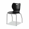 HON® SmartLink Four-Leg Chair, 19.5" X 19.63" X 31", Onyx Seat, Onyx Base, 4/Carton