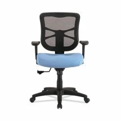 Alera® Alera Elusion Series Mesh Mid-Back Swivel/Tilt Chair, Supports Up To 275 Lb, 17.9" To 21.8" Seat Height, Light Blue Seat