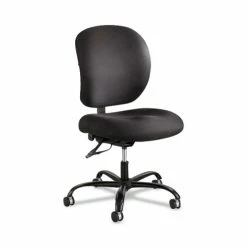 Safco® Alday Intensive-Use Chair, Supports Up To 500 Lb, 17.5" To 20" Seat Height, Black
