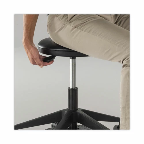 Safco® Lab Stool, Backless, Supports Up To 250 Lb, 19.25" To 24.25" Seat Height, Black - Image 2