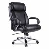 Alera® Alera Maxxis Series Big/Tall Bonded Leather Chair, Supports 500 Lb, 21.42" To 25" Seat Height, Black Seat/Back, Chrome Base