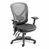 Alera® Alera Aeson Series Multifunction Task Chair, Supports Up To 275 Lb, 15" To 18.82" Seat Height, Black Seat/Back, Black Base