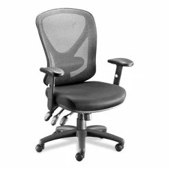 Alera® Alera Aeson Series Multifunction Task Chair, Supports Up To 275 Lb, 15" To 18.82" Seat Height, Black Seat/Back, Black Base