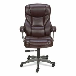 Alera® Alera Birns Series High-Back Task Chair, Supports Up To 250 Lb, 18.11" To 22.05" Seat Height, Brown Seat/Back, Chrome Base