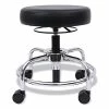 Alera® Alera HL Series Height-Adjustable Utility Stool, Backless, Supports Up To 300 Lb, 24" Seat Height, Black Seat, Chrome Base