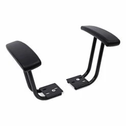Alera® Optional Fixed Height T-Arms For Alera Essentia And Interval Series Chairs, Black, 2/Set