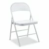 Alera® Armless Steel Folding Chair, Supports Up To 275 Lb, Gray Seat, Gray Back, Gray Base, 4/Carton