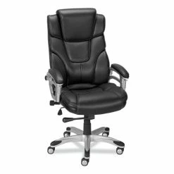 Alera® Alera Maurits Highback Chair, Supports Up To 275 Lb, Black Seat/Back, Chrome Base