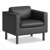 HON® Parkwyn Series Club Chair, 33" X 26.75" X 29", Black Seat, Black Back, Black Base