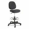 Alera® Alera Interval Series Swivel Task Stool, Supports Up To 275 Lb, 23.93" To 34.53" Seat Height, Black Fabric