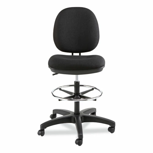 Alera® Alera Interval Series Swivel Task Stool, Supports Up To 275 Lb, 23.93" To 34.53" Seat Height, Black Fabric - Image 7