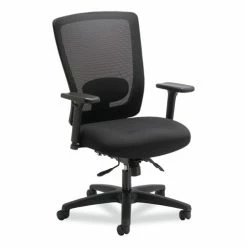 Alera® Alera Envy Series Mesh Mid-Back Multifunction Chair, Supports Up To 250 Lb, 17" To 21.5" Seat Height, Black