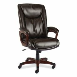 Alera® Alera Darnick Series Manager Chair, Supports Up To 275 Lbs, 17.13" To 20.12" Seat Height, Brown Seat/Back, Brown Base