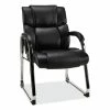 Alera® Alera Hildred Series Guest Chair, 25" X 28.94" X 37.8", Black Seat, Black Back, Chrome Base